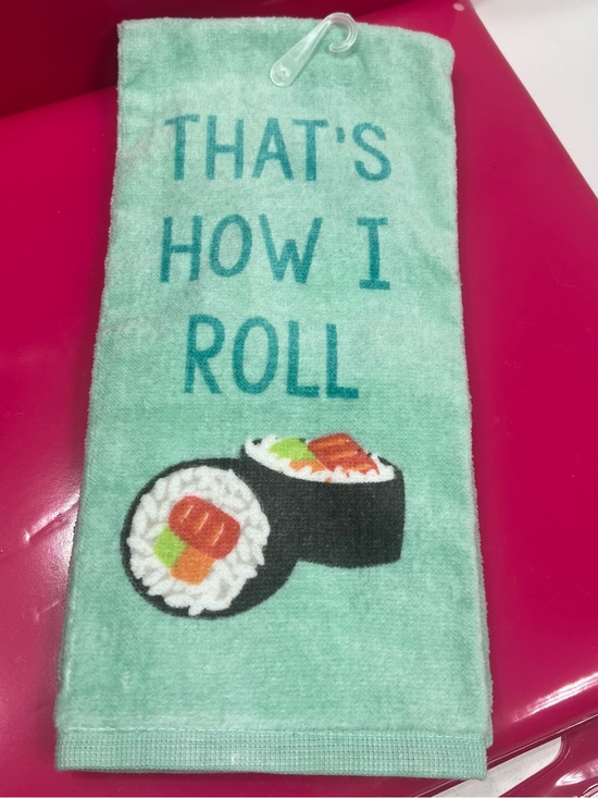 Market Square Other - Kitchen Towel - Mint Green "That's How I Roll" Sushi Design